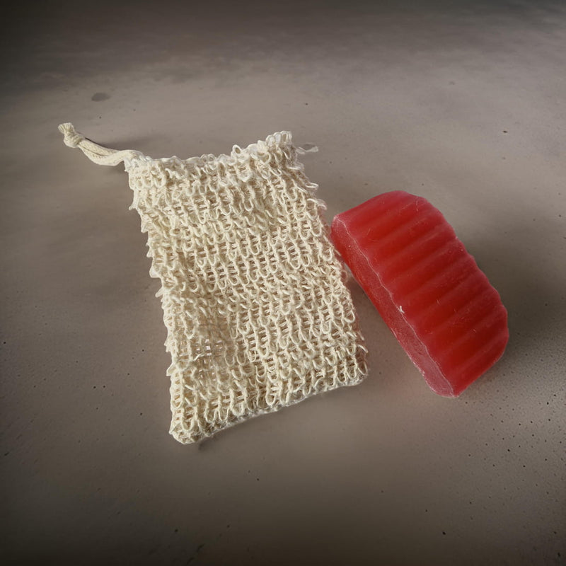 Linen Exfoliating Soap Saver Bag