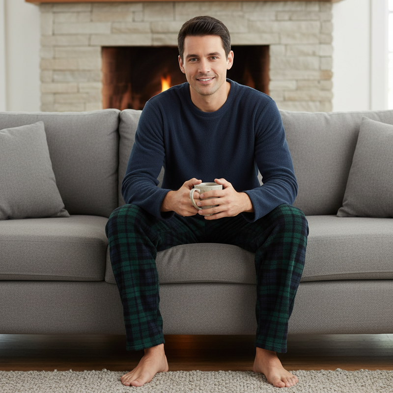 Green Fleece Pyjama Set – Experience Ultimate Comfort and Relaxation