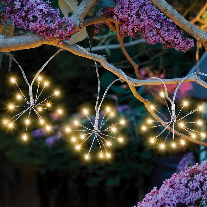 Solar Star String Lights 10 Hanging LED Outdoor Garden Lights