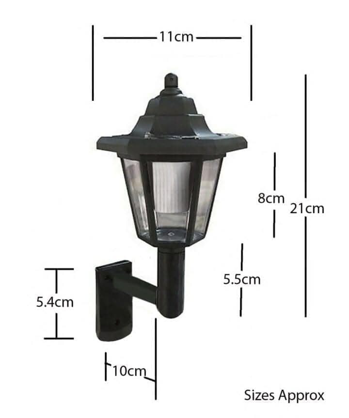 2 Pack Solar LED Wall Lights White Outdoor Garden Lighting