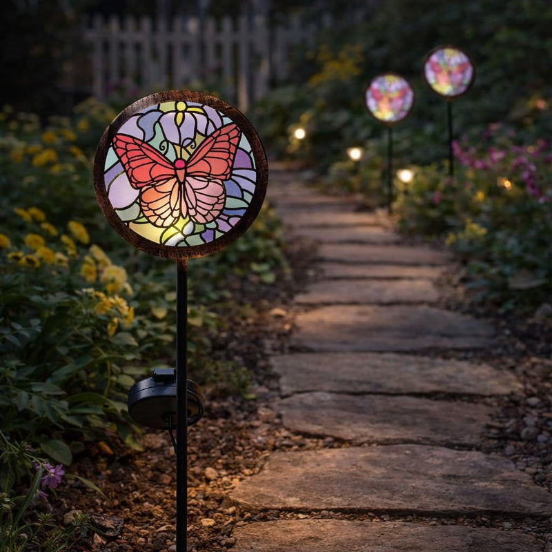 Giant Butterfly Solar Stake Light 89cm Weatherproof LED Garden Ornament