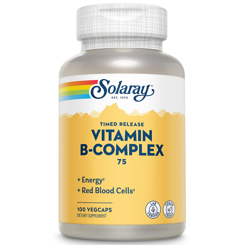 SOLARAY Vitamin B-Complex 75mg | Two-Stage Timed-Release | 100 CT