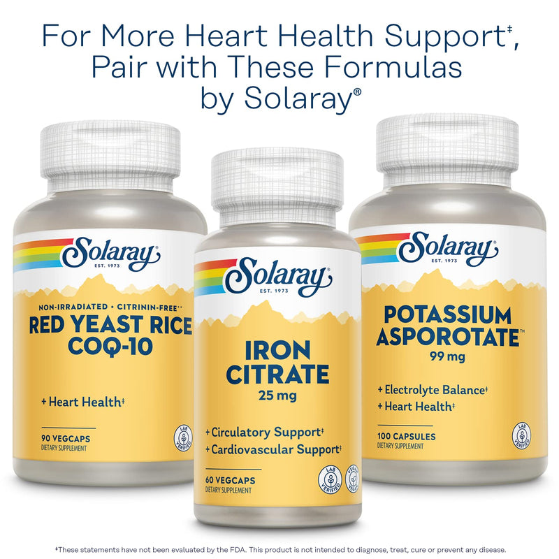 SOLARAY Pure CoQ-10 200 mg | Heart Health & Cellular Energy | 30 VegCaps