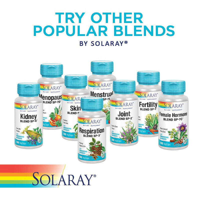 SOLARAY Nerve Blend SP-14 | Homeopathic Nutrients | Calming & Sleep Support | 50 Serv | 100 VegCaps