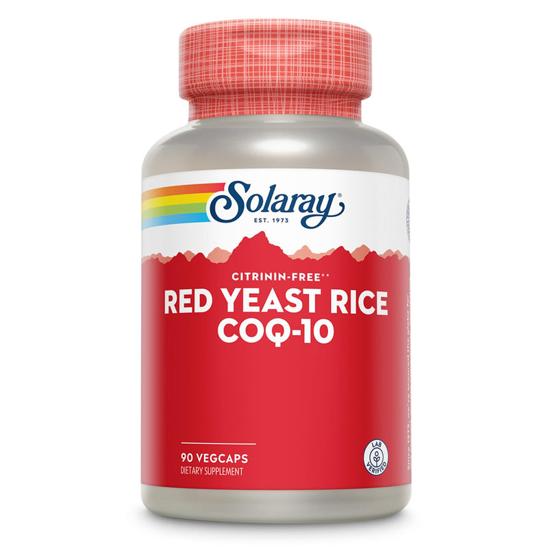 Solaray Red Yeast Rice Plus CoQ-10 & No-Flush Niacin – 90 VegCaps