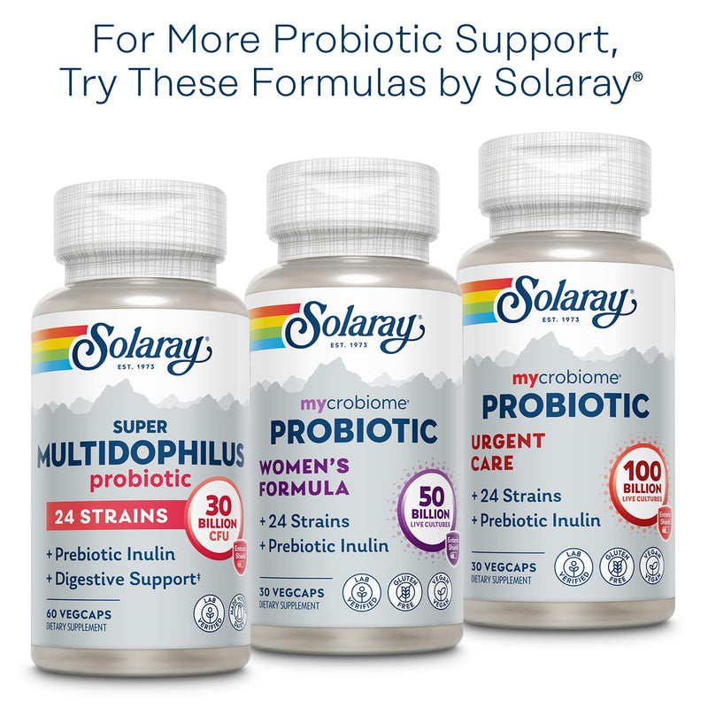 SOLARAY Multidophilus 12 Strain Probiotic – 20 Billion CFU, Digestive Health