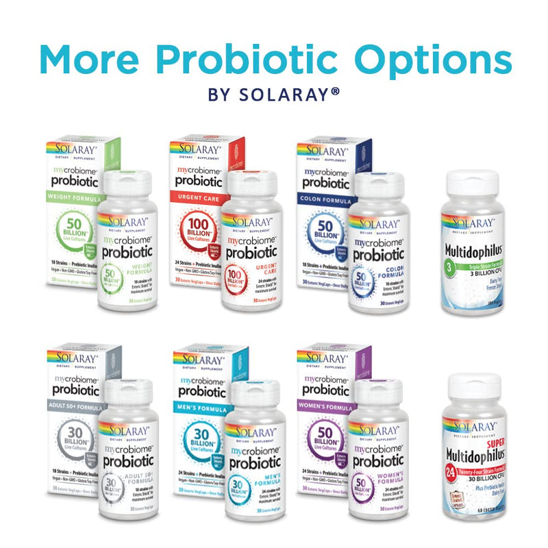 SOLARAY Multidophilus 12 Strain Probiotic – 20 Billion CFU, Digestive Health