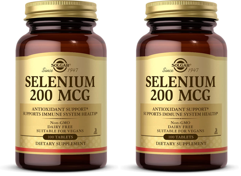 Solgar Selenium 200 mcg Tablets - 100 Count (Pack of 2) | Selenium Supplement