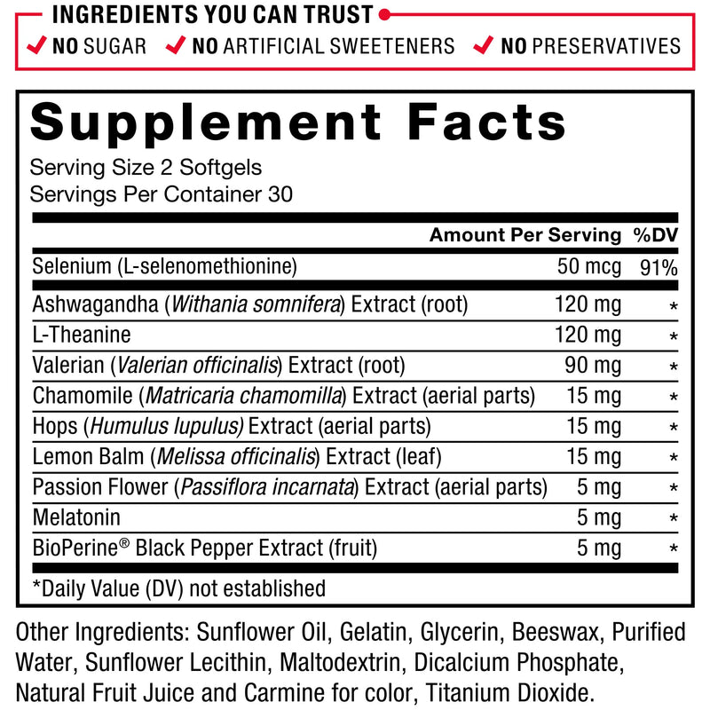 FORCE FACTOR Somnapure Softgels – Fall Asleep Faster, Stay Asleep Longer (60 Softgels)