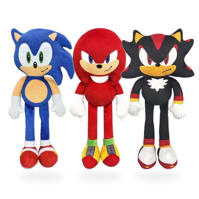 Sonic the Hedgehog Jumbo Dog Toy Triple Bundle - Sonic, Knuckles & Shadow