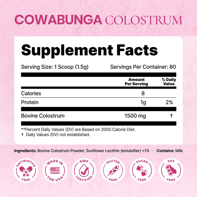 SonoHealth Cowabunga Colostrum – Premium Colostrum Powder for Immune & Gut Health (Kosher & Halal Certified)