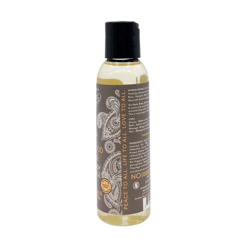 Soothing Touch Organic Sandalwood Bath, Body & Massage Oil – 4 fl oz