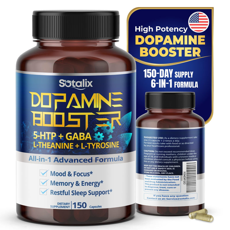 5-HTP + GABA with L-Theanine & L-Tyrosine – Mood, Focus & Sleep (USA Made)