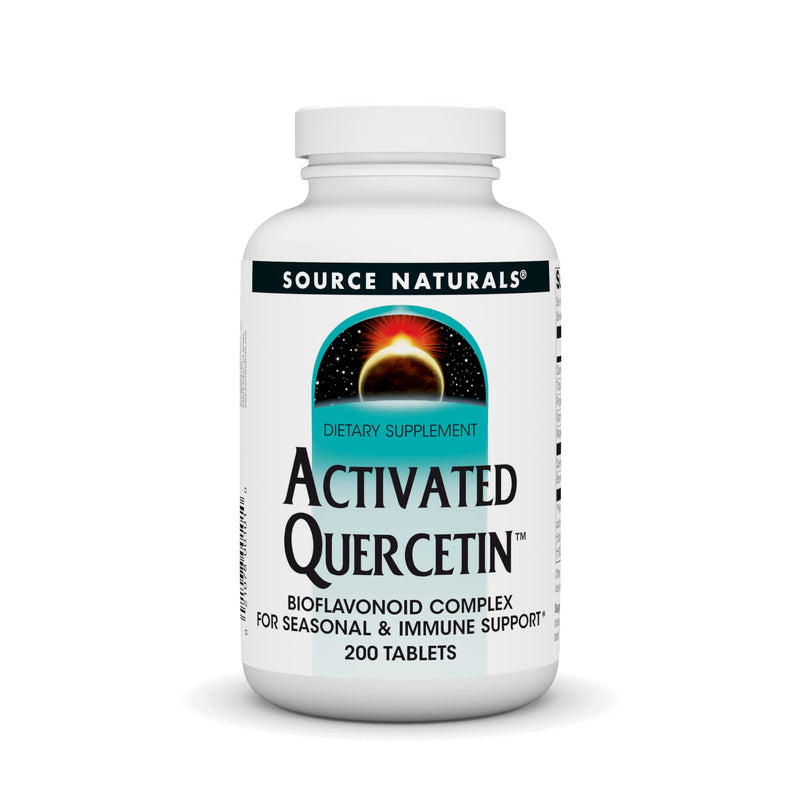 Source Naturals Activated Quercetin — Plant-Derived Bioflavonoid Complex | Seasonal & Immune Defense | 200 Vegetarian-Friendly Tablets