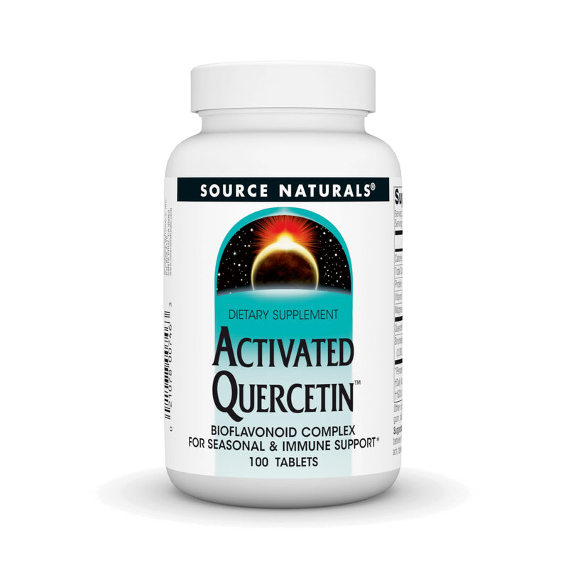 Source Naturals Activated Quercetin – Plant-Derived Bioflavonoid Complex | Seasonal & Immune Defense | 100 Vegetarian Friendly Tablets