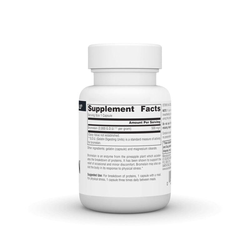 Source Naturals Pineapple Enzyme Bromelain - 2,000 GDU/GRAM - 500mg - 30 Capsules