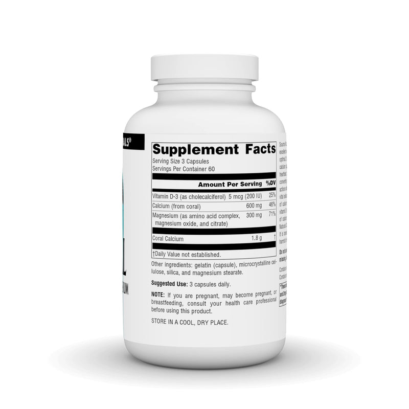 Source Naturals Coral Calcium/Magnesium 2:1 Ratio - 180 Capsules