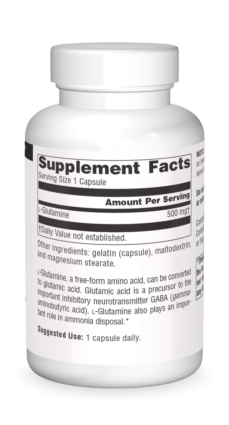 Source Naturals Free Form L-Glutamine 500 mg - 100 Capsules