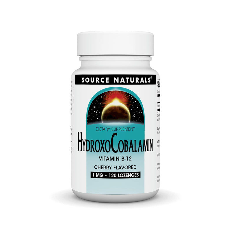 Source Naturals HydroxoCobalamin B-12 Lozenges 1 mg Cherry, 120 Count