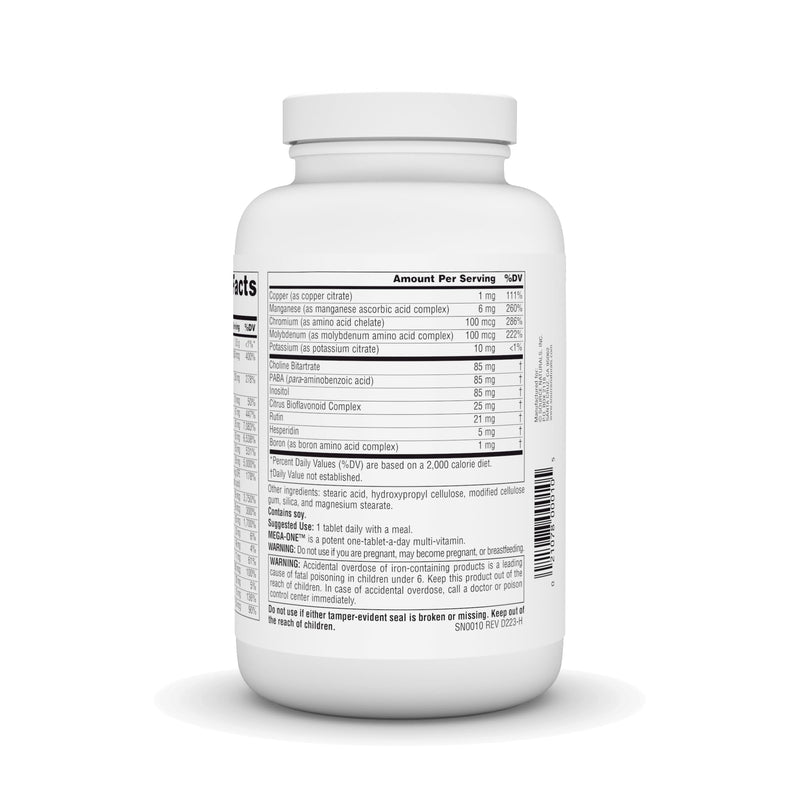 Source Naturals Mega-One Multi-Vitamin with Minerals - 180 Tablets