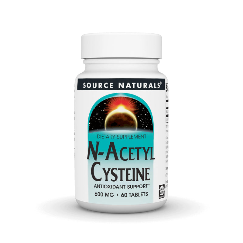 Source Naturals N-Acetyl Cysteine 600 mg — Antioxidant Support for Respiratory Health | 60 Tablets
