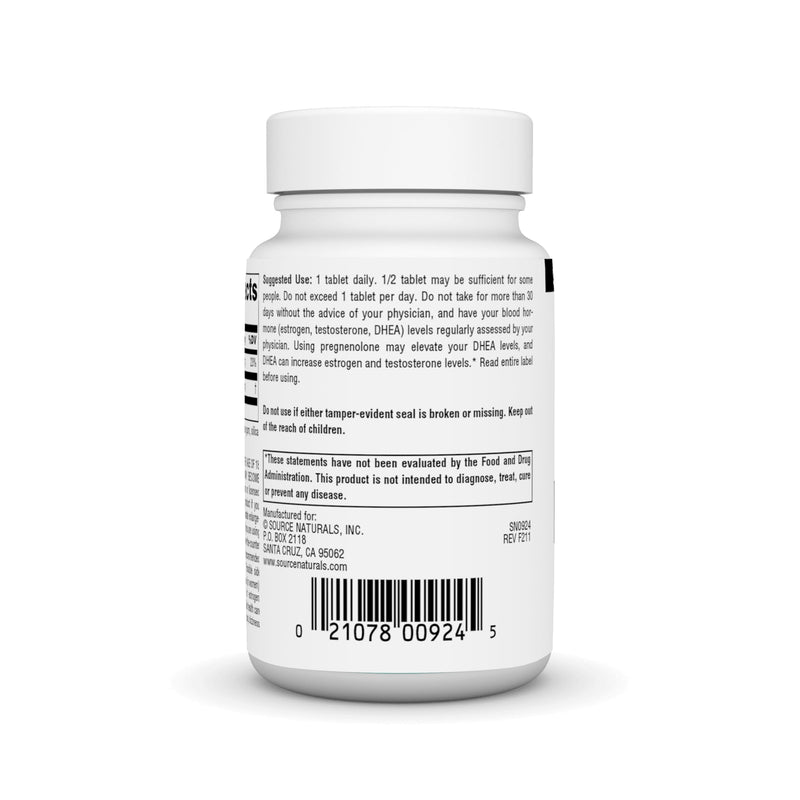 Source Naturals Pregnenolone 50mg - 60 Tablets | Hormone Support Supplement