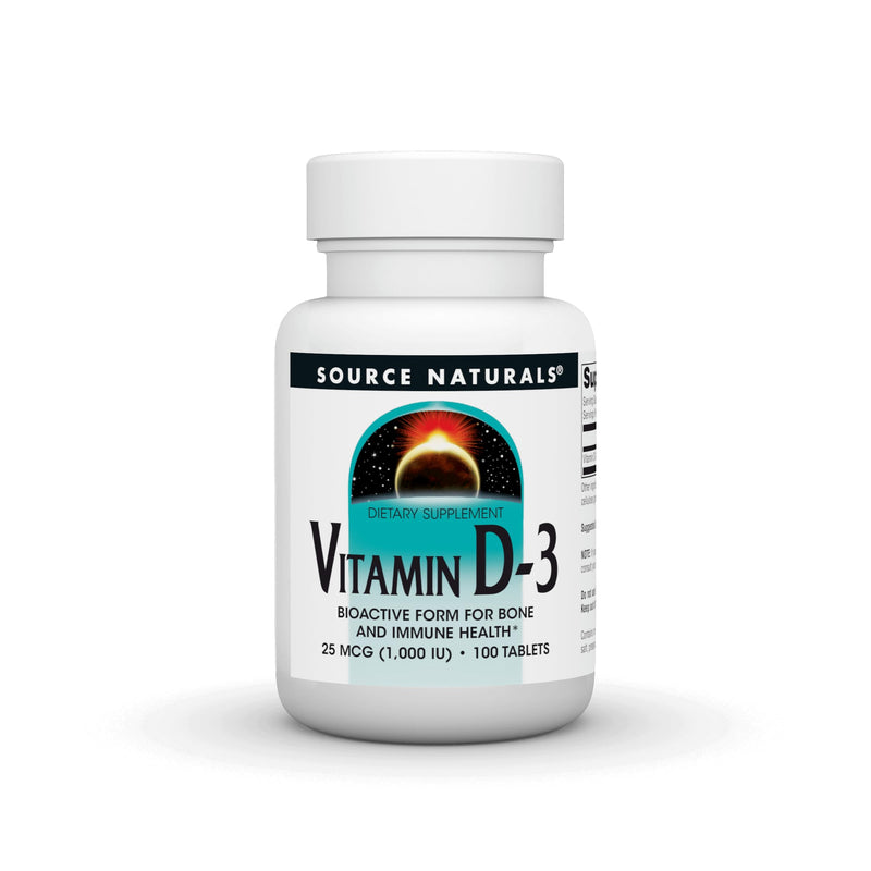 Source Naturals Vitamin D-3 1000 IU – Supports Bone & Immune Health* | 100 Tablets