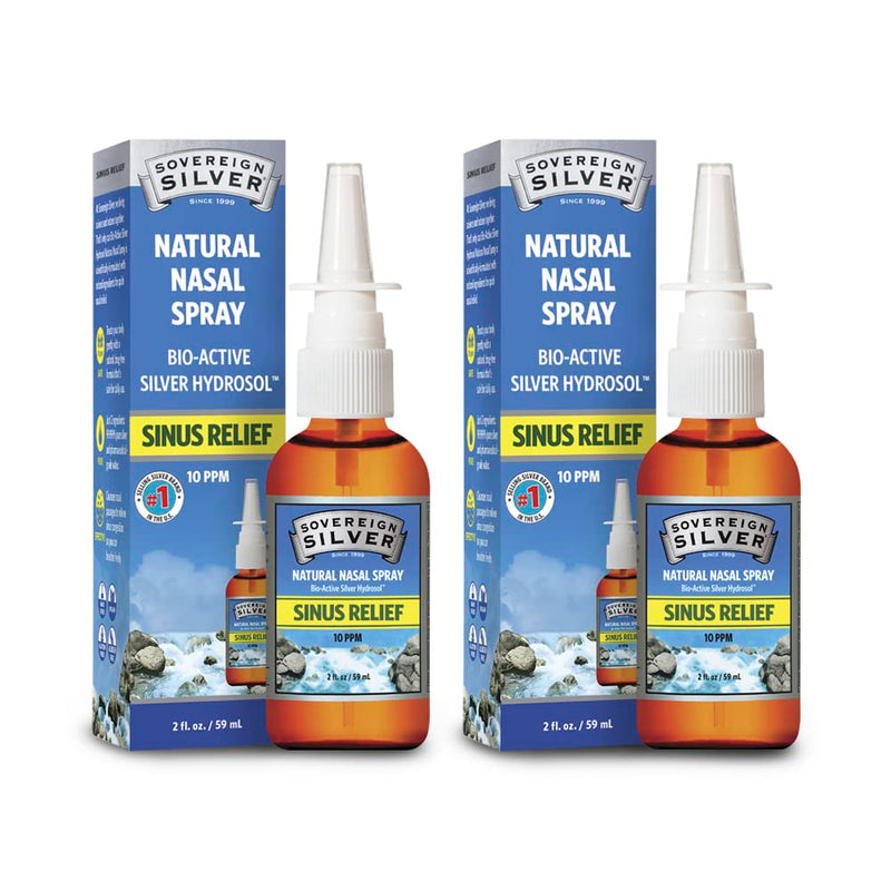 Sovereign Silver Bio-Active Colloidal Silver Nasal Spray 10ppm – 2oz Pack of 2