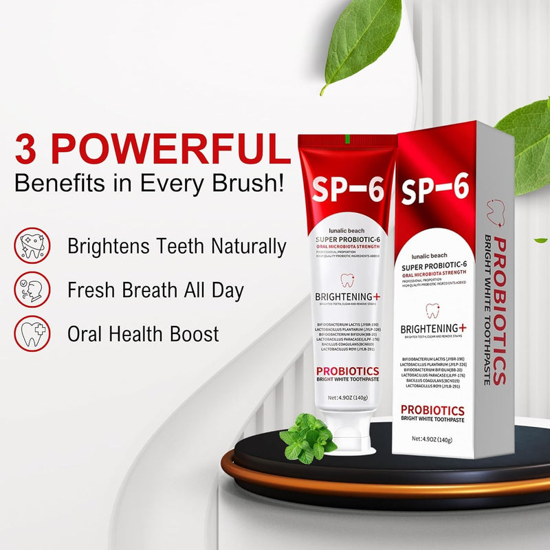 Sp-6 Probiotics Whitening Toothpaste – SP6 Brightening Toothpaste with Probiotics