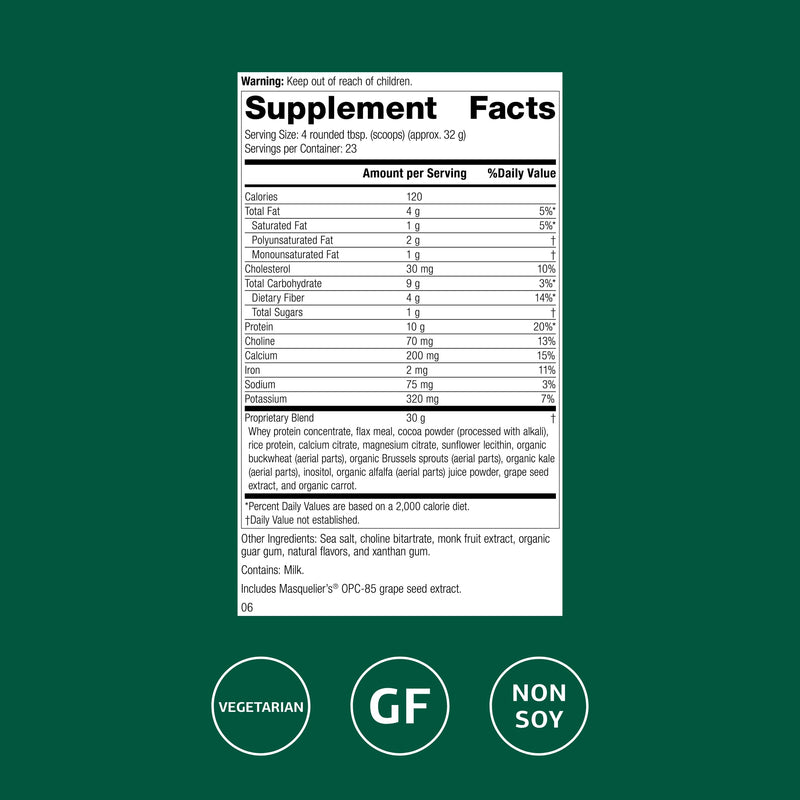 Standard Process SP Complete – Whole-Food Immune & Liver Support, Vegetarian Chocolate, 26 oz