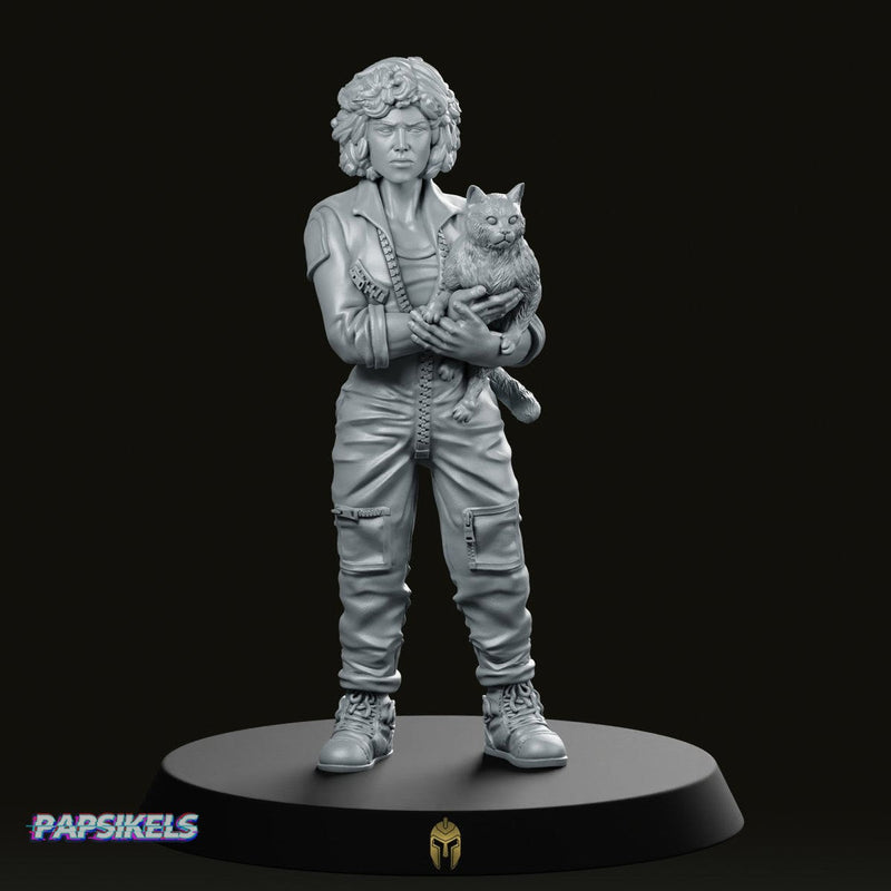 Space Crew Hyperiox Warrant Officer Miniature Cat