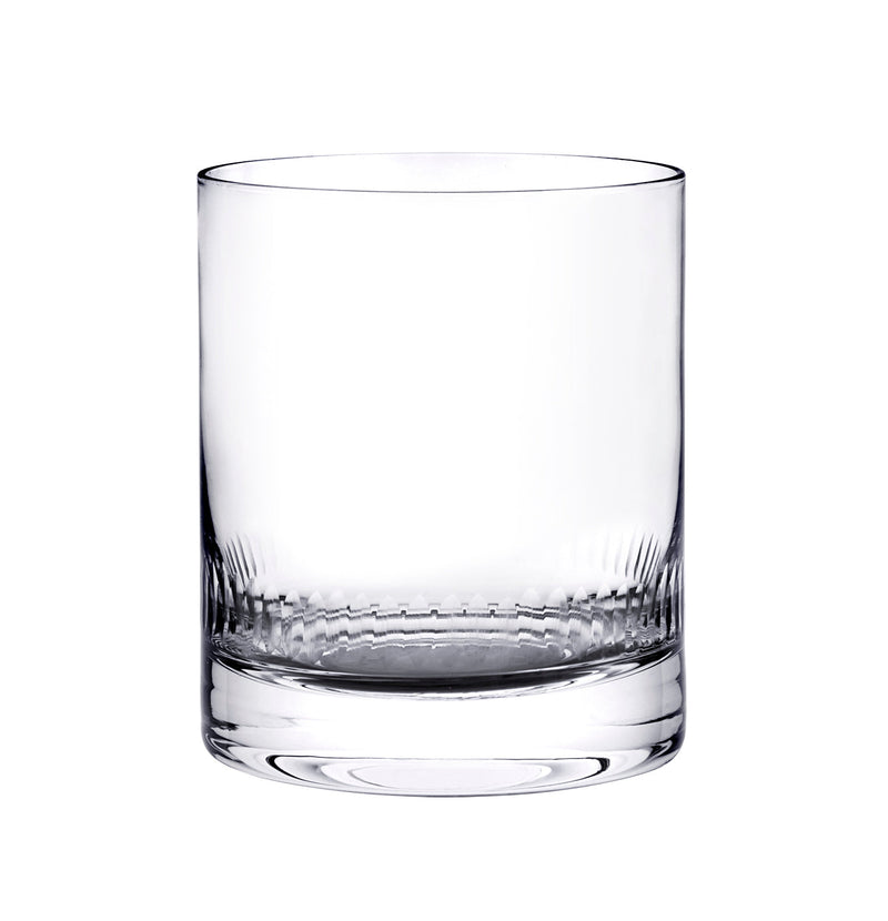 A Pair of Crystal Whisky Glasses with Spears Design