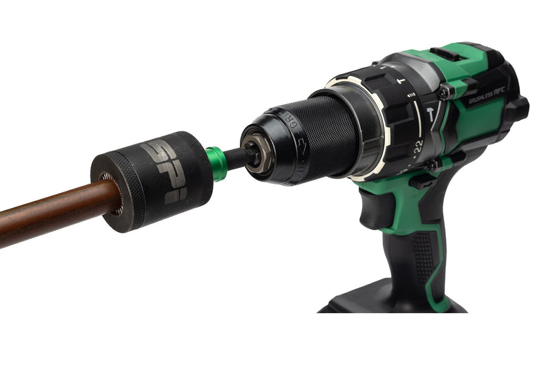 SPI 15mm & 22mm Copper Pipe Cleaning Socket Set with Quick-Release 3/8" Socket to 1/4" Hex Adapter Included - SEL9250