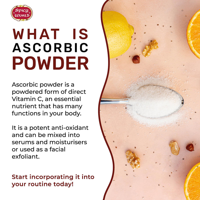 Spicy World Ascorbic Acid 1 lb – Pure Vitamin C Powder (USP, Food Grade)