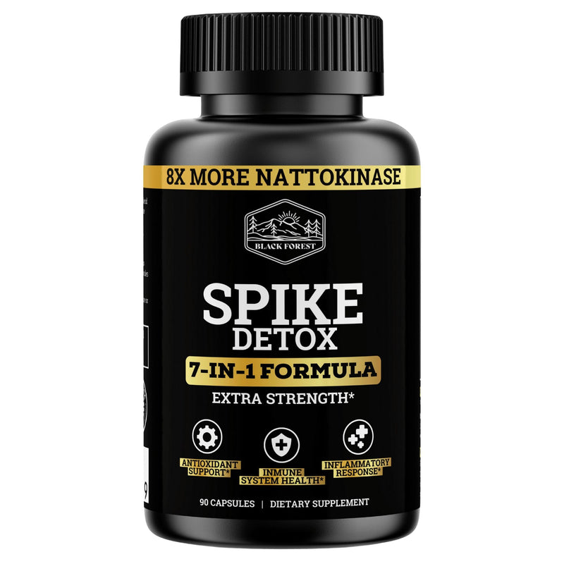Black Forest The Ultimate Spike Detox: 8X Nattokinase, 7-In-1 Wellness Capsules (NAC, Quercetin, Zinc, Bromelain)