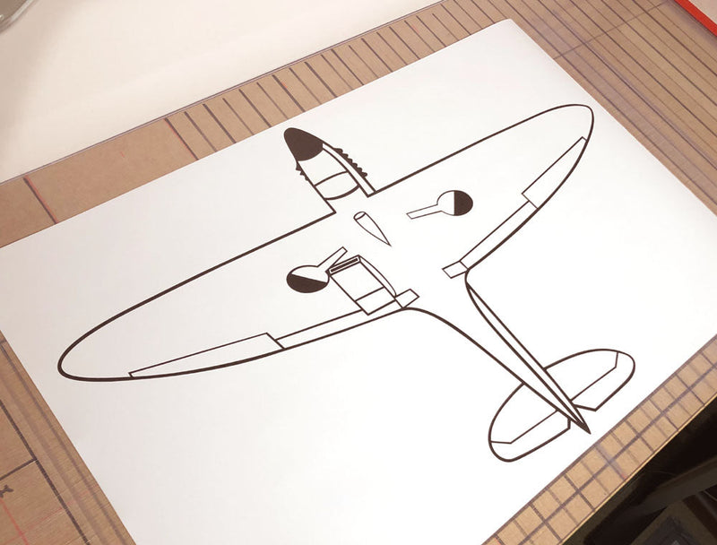 Spitfire Wall Sticker – Vintage WW2 Aircraft Wall Art