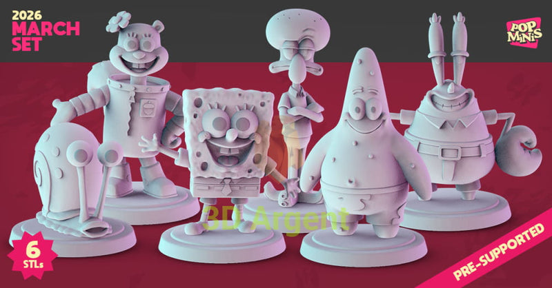 SpongeBob SquarePants Figures compatible D&D DragonLance Miniatures Pop Minis