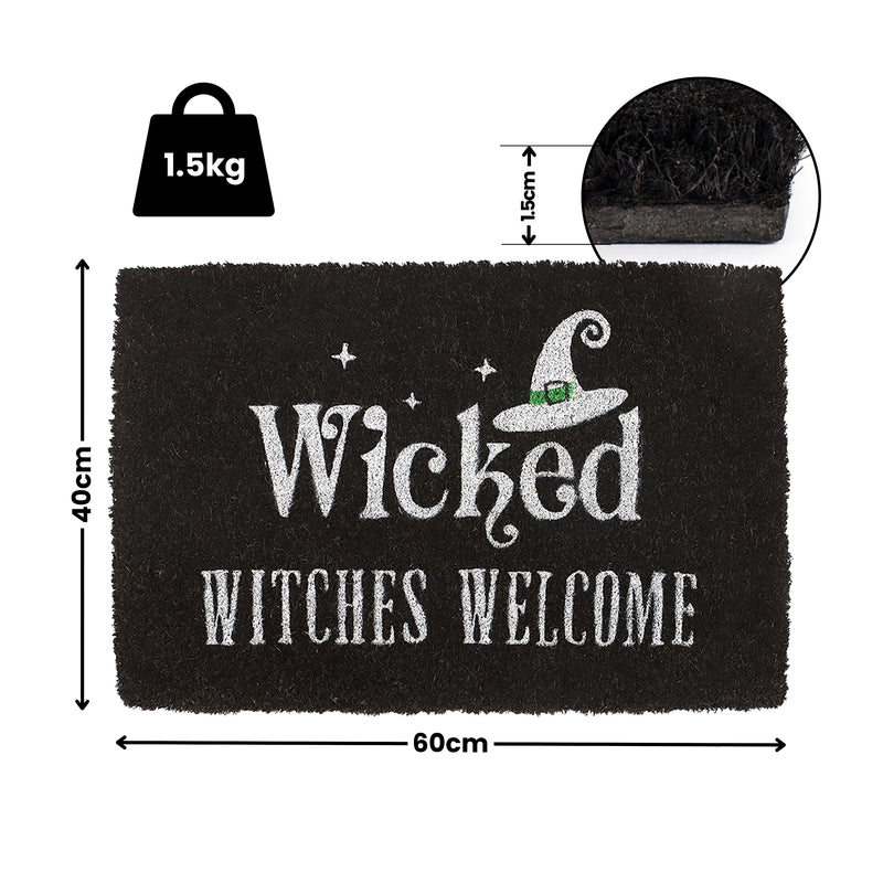 Black Wicked Witches Welcome Doormat