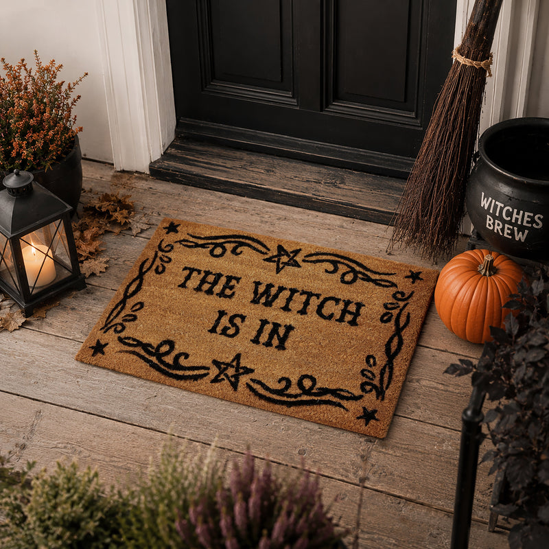The Witch Is In Coir Doormat