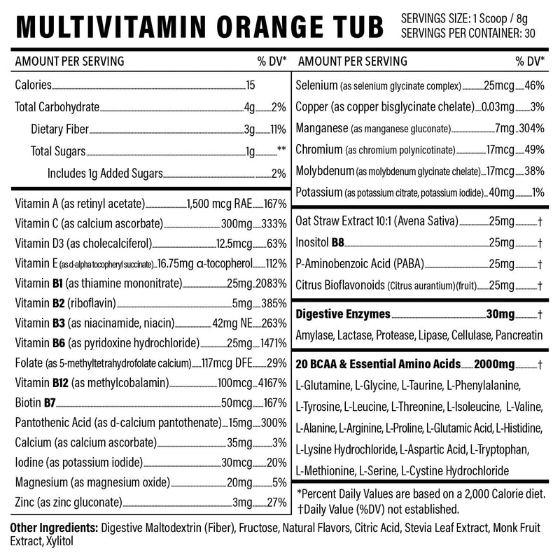 Sport Formula 99 Multivitamin Powder – Keto Drink Mix, Vegan, BCAA Support, Electrolytes