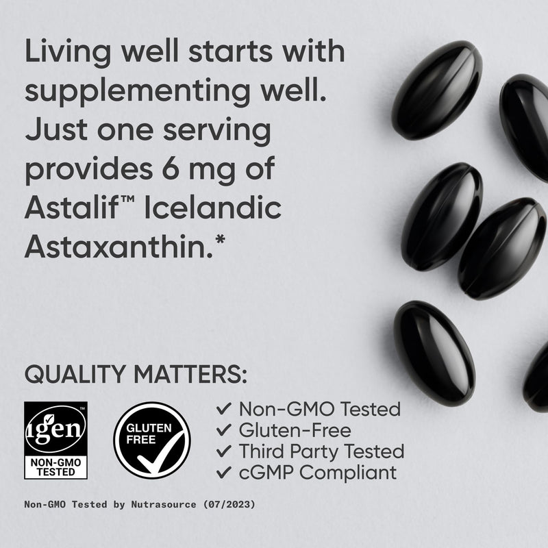 Sports Research Astaxanthin 6mg with Organic Coconut Oil - 120 Softgels | Non-GMO, Gluten Free