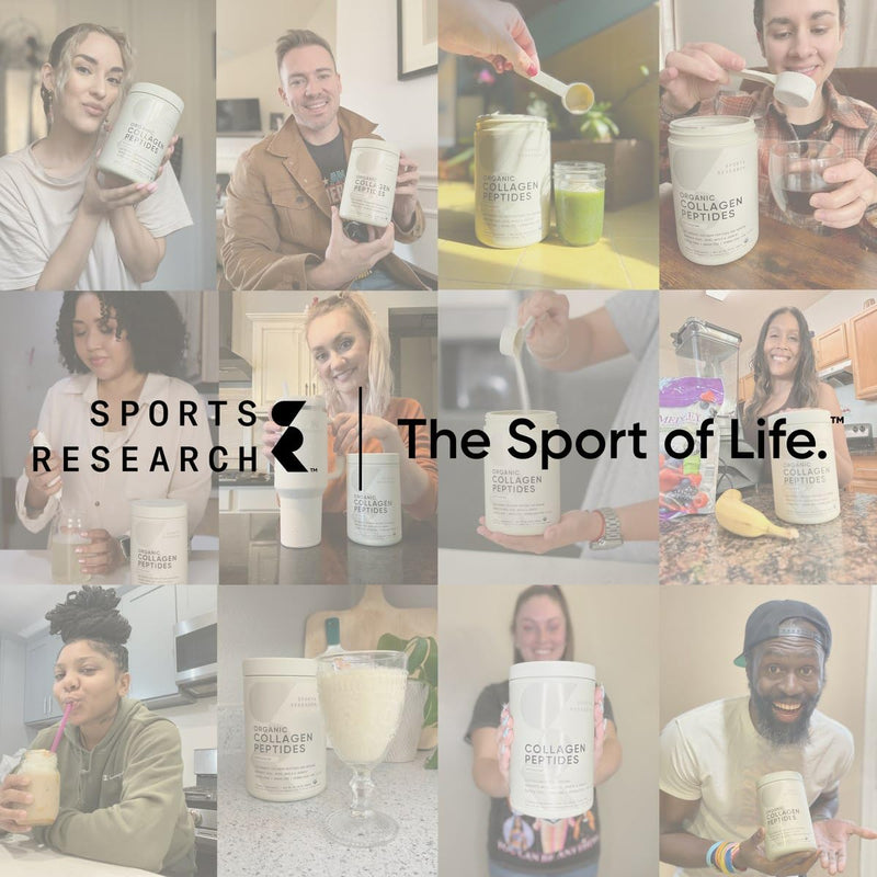 Sports Research Collagen Peptides – Hydrolyzed Type I & III for Skin & Joints