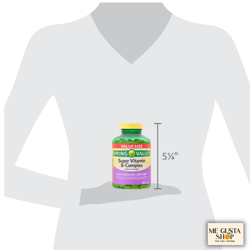 Spring Valley Vitamin B-Complex Tablets – 500 Count with Color Pill Organizer