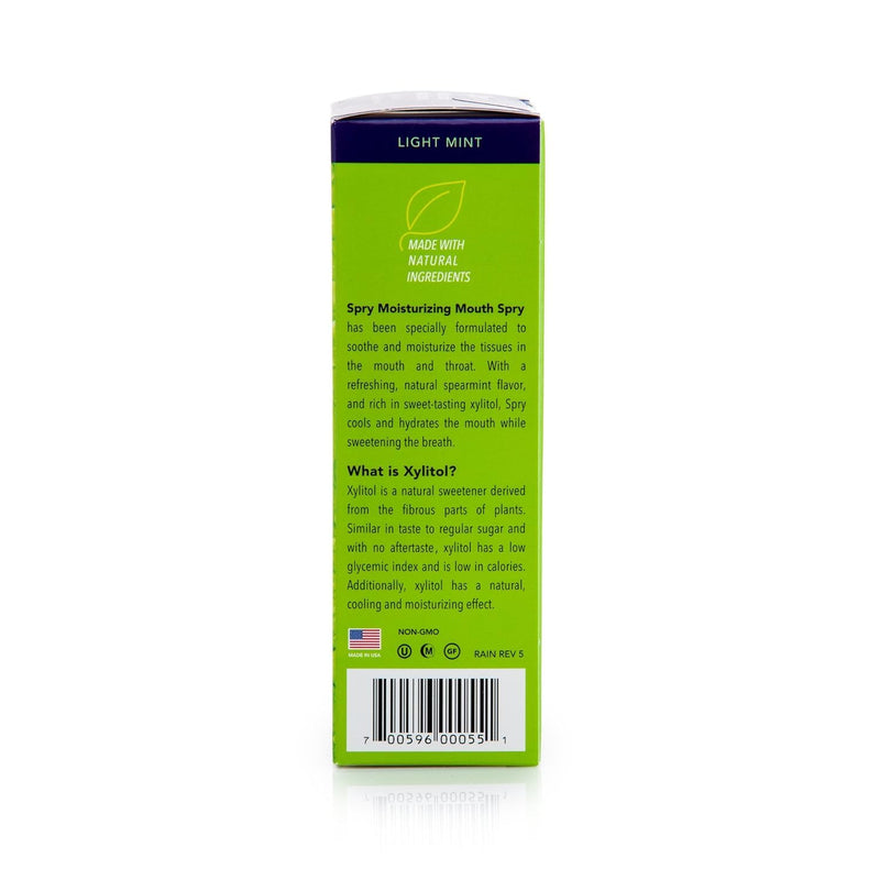 Spry Natural Xylitol Moisturizing Dry Mouth Spray – Stop Bad Breath, Increase Saliva, Non-GMO, Gluten-Free, Spearmint (Pack of 2)