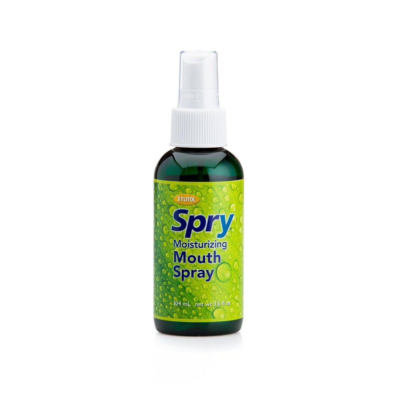 Spry Natural Xylitol Moisturizing Dry Mouth Spray – Stop Bad Breath, Increase Saliva, Non-GMO, Gluten-Free, Spearmint (Pack of 2)