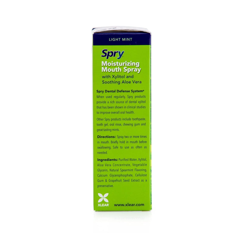 Spry Natural Xylitol Moisturizing Dry Mouth Spray – Stop Bad Breath, Increase Saliva, Non-GMO, Gluten-Free, Spearmint (Pack of 2)