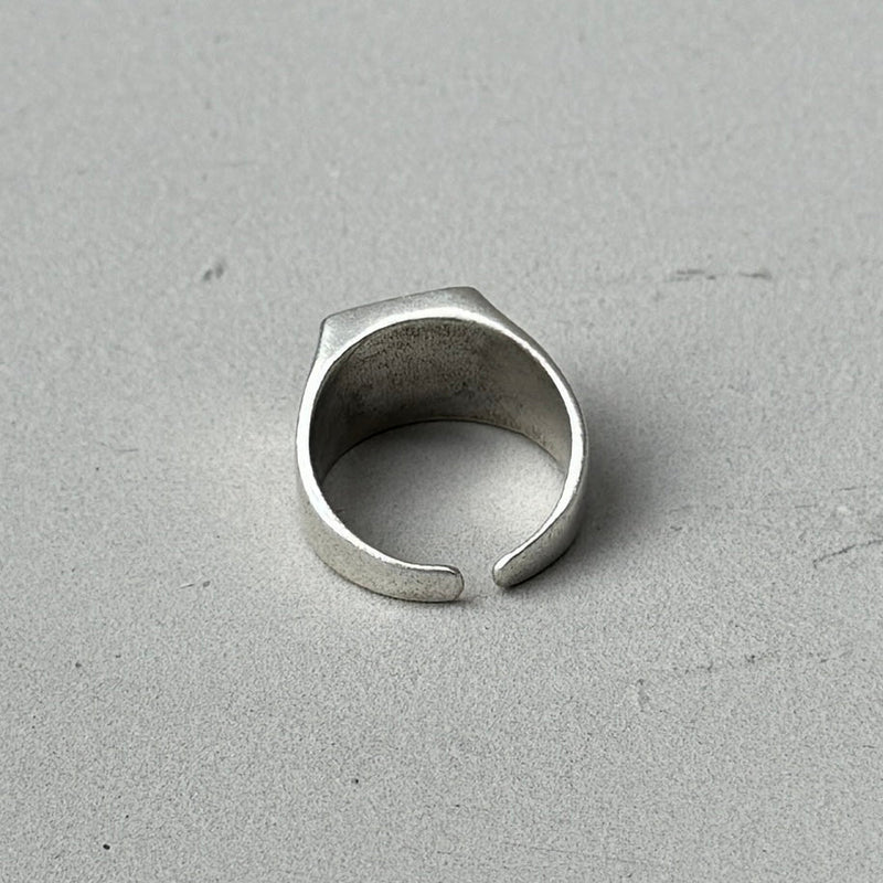 Solid Square Silver Signet Ring
