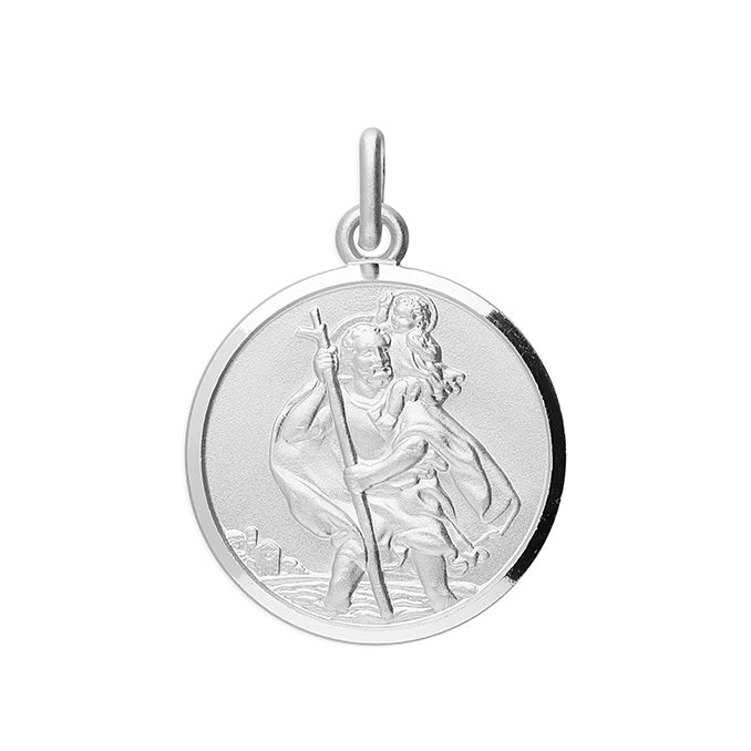 St Christopher Necklace – Sterling Silver Necklace With Travelers Prayer Pendant