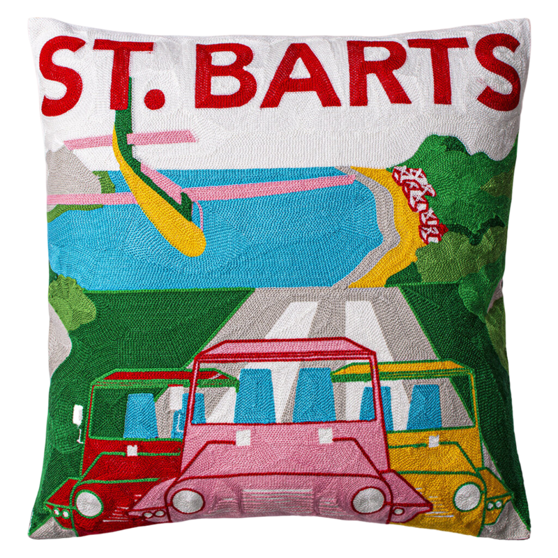St. Barts - Needlepoint Travel Inspired Pillow