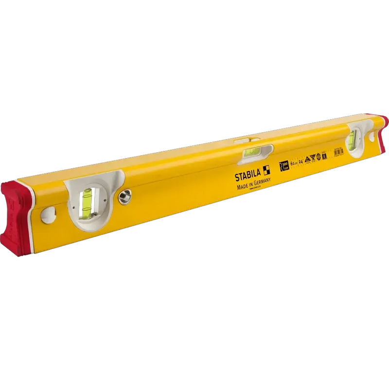 Stabila Spirit Level R Type Ultra Robust Aluminium Five Chamber R Profile with Removable End Caps for Builders